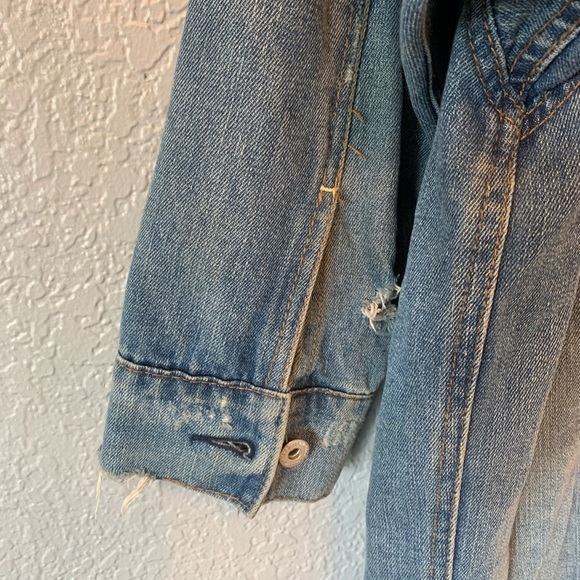 Highway Jeans Denim Jacket Painted & Distressed L - Picture 15 of 16